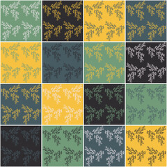 Floral pattern. Patchwork abstract background. Seamless texture vector.