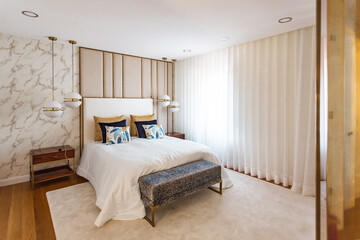 Elegant and luxury sleeping room