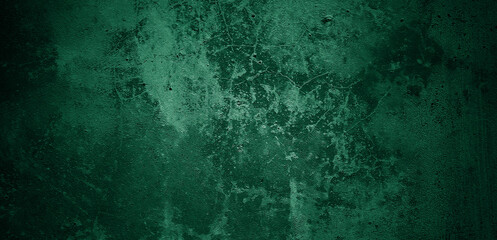 Green wall texture. Abstract background. Dark cement texture for background. scary concrete