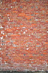 Red Brick Wall Concrete Patches
