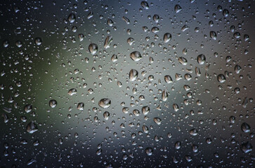 drops of water on a glass