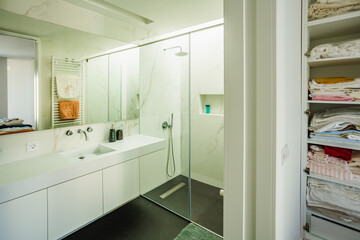 Fototapeta na wymiar Elegant bathroom on a luxury home