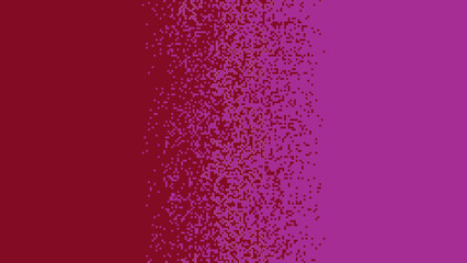 Abstract pixel gradient background. Falling pixels. Broken texture. Abstract vertical gradient halftone. Vector illustration.