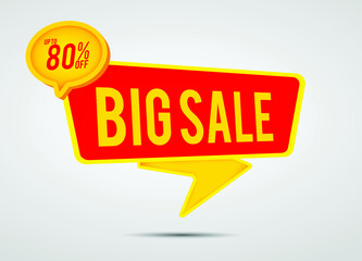sale speech bubble bigsale banner