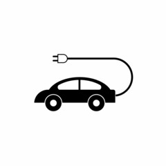 electric car icon vector illustration isolated on white background