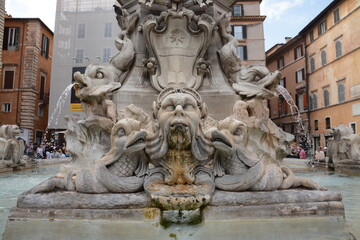 Fototapeta na wymiar Pantheon, Piazza della Rotonda, Rome, Italy. 