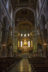 Altar in the San Gennaro chapel on the right side of the Duomo nave in Naples