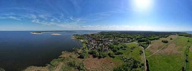 Altwarp am Stettiner Haff, 180°-Panorama 2022