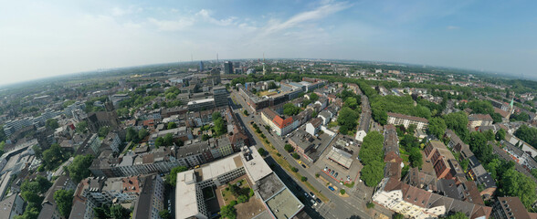 Aerial Luftbild Panorama Duisburg Zentrum Mühlheimer Strasse