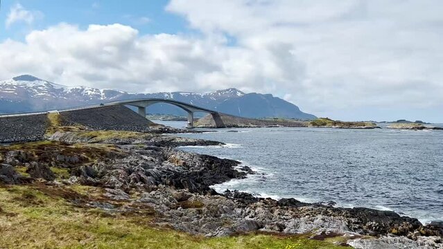 Norway Atlantic Ocean Road or the Atlantic Road (Atlanterhavsveien), National Tourist Route along the Atlantic coast