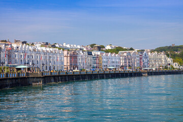 Beautiful city waterfront. Douglas, Isle of Man, UK - obrazy, fototapety, plakaty
