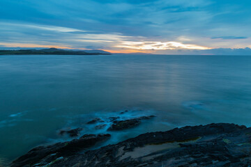 sunset on the sea