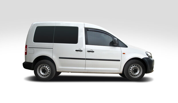 Vw caddy small van side view isolated on white background, 16 October 2014, Thessaloniki, Greece	