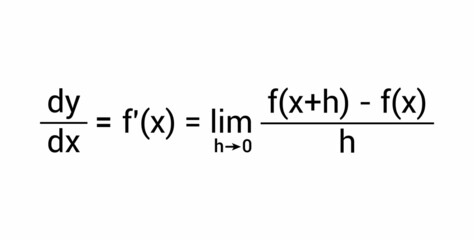 general representation of the derivative formula in mathematics.