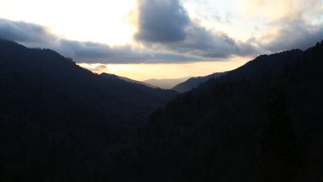 Sunset in the valley - Great Smoky Mountains National Park, Tennessee