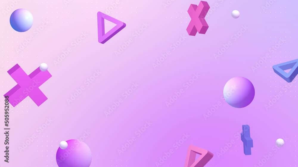 Poster abstract 3d geometric shapes loop animation. modern background, seamless motion design, screensaver,
