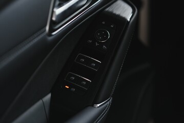 Car interior. Front door panel