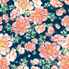 Abstract floral background drawn beautiful flowers