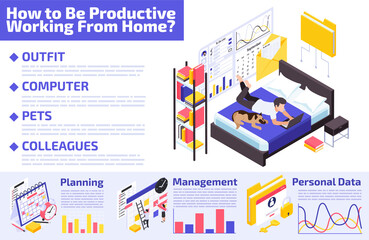 Working Home Productivity Infographics