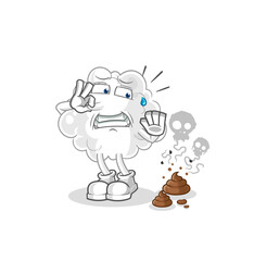 cloud with stinky waste illustration. character vector
