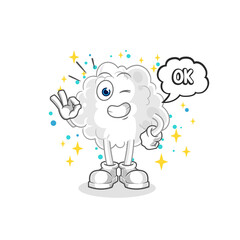 cloud agree mascot. cartoon vector