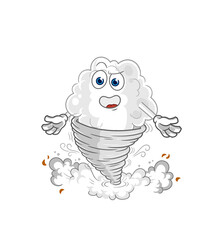 cloud in the tornado cartoon character vector