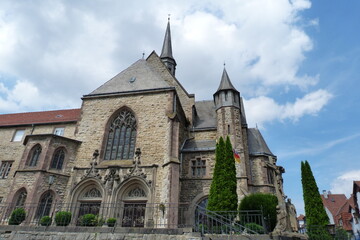 Fototapeta na wymiar Kirche St. Marien in Warburg