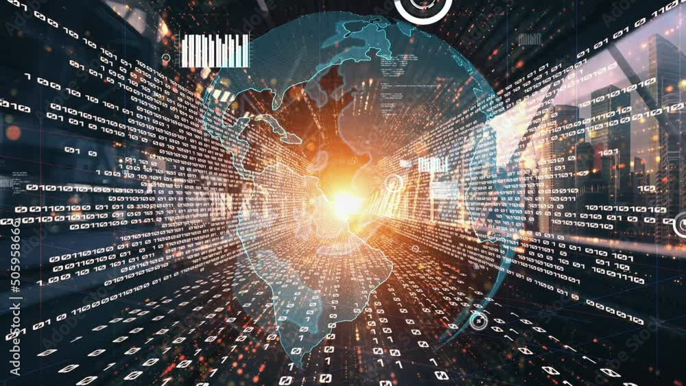 Aufkleber business data analytic with tacit intelligent software making marketing strategy . concept of smart 