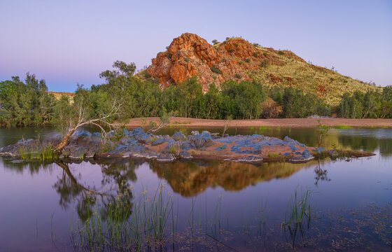Little lake in the vicinity of the village of Marble Bar in the desert of Western Australia