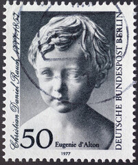 GERMANY-BERLIN - CIRCA 1977 : a postage stamp from GERMANY-BERLIN, showing a picture of the child...