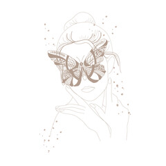 Portrait of a beautiful young woman