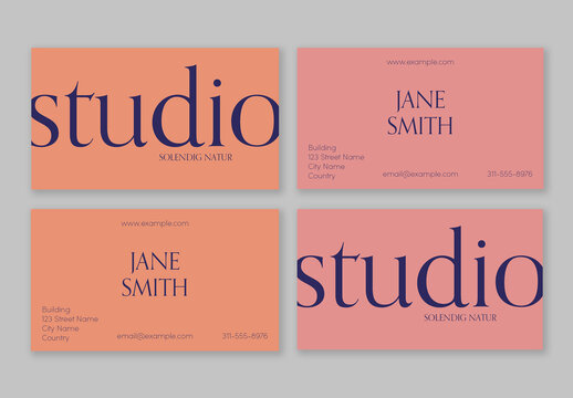Minimal Typographic Business Card Layout