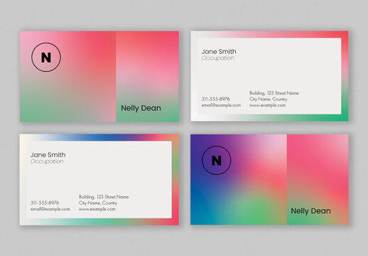 Gradient Business Card Layout
