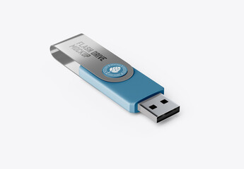 USB Flash Drive Mockup - obrazy, fototapety, plakaty