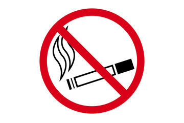 No smoking sign, forbidden icon isolated on white background