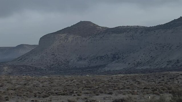 "Bardas" (Cliffs) near Gaiman, in the Arid Argentine Patagonia, Chubut Province, Argentina. 