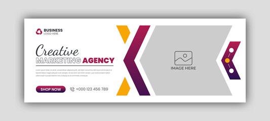 Digital marketing facebook cover web banner template