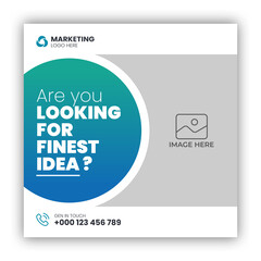 Digital marketing social media post cover web banner template