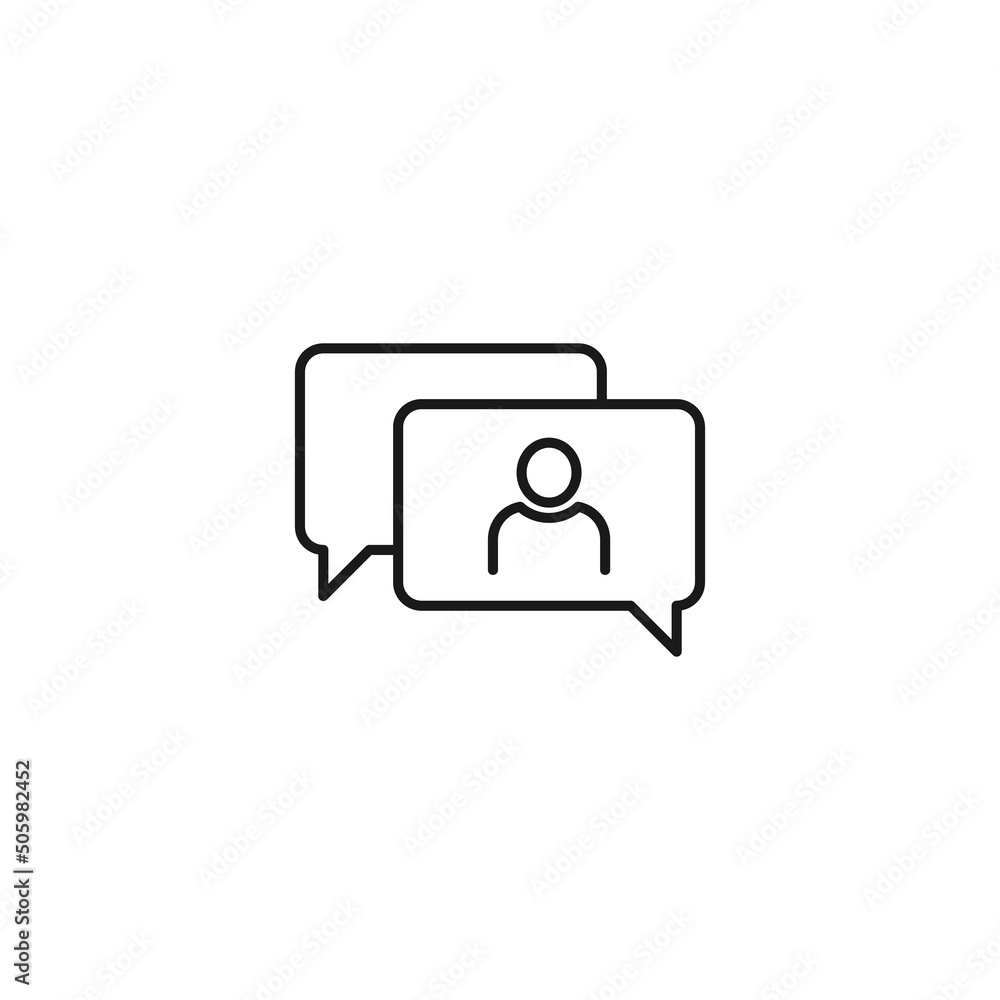 Poster monochrome outline sign drawn with black thin line. modern symbol suitable for advertisement, web si