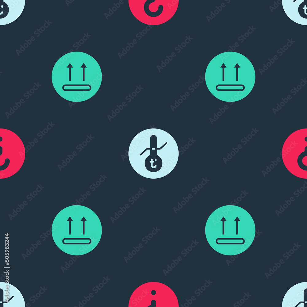 Poster set unknown search, meteorology thermometer and temperature wash on seamless pattern. vector