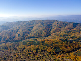 Fototapeta premium Autumn Landscape of Erul mountain near Golemi peak, Bulgaria