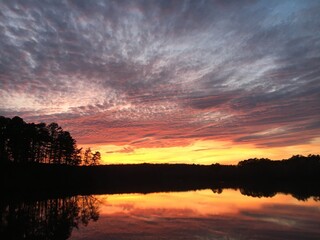 Sunset over Lake Raleigh