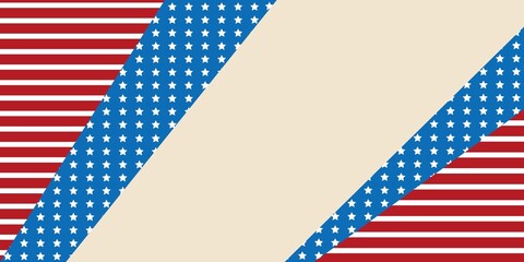 Fototapeta premium The stars and stripes concept graphic for banner, template and background. American National Holiday. US Flag with American stars, stripes and national colors. Vector illustration.
