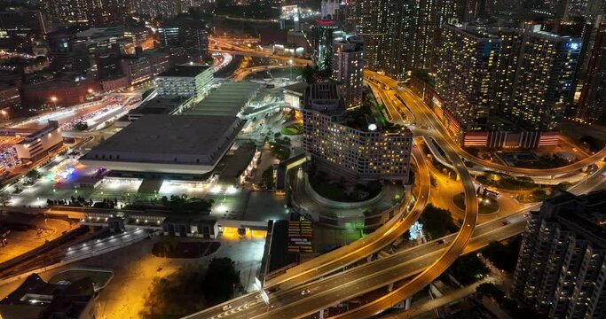Top view of Hong Kong Hung Hom coliseum