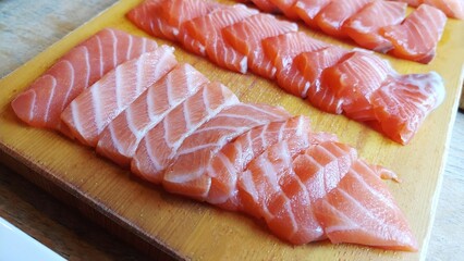 salmon sashimi