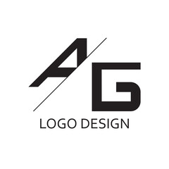 creative letter ag geometric for logo company design