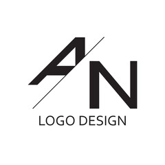 creative letter an geometric for logo company design