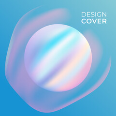 liquid abstract background with trendy colorful bubble ball