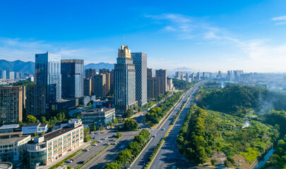 Fototapeta premium Urban scenery of Tonglu County, Zhejiang Province, China