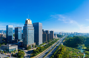 Fototapeta na wymiar Urban scenery of Tonglu County, Zhejiang Province, China